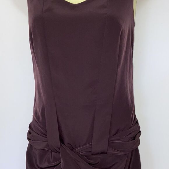 All Saints Dress “Eveline” Twisted Drape Cocoa Mini Dress Sz 0 Excellent… - Picture 3 of 8